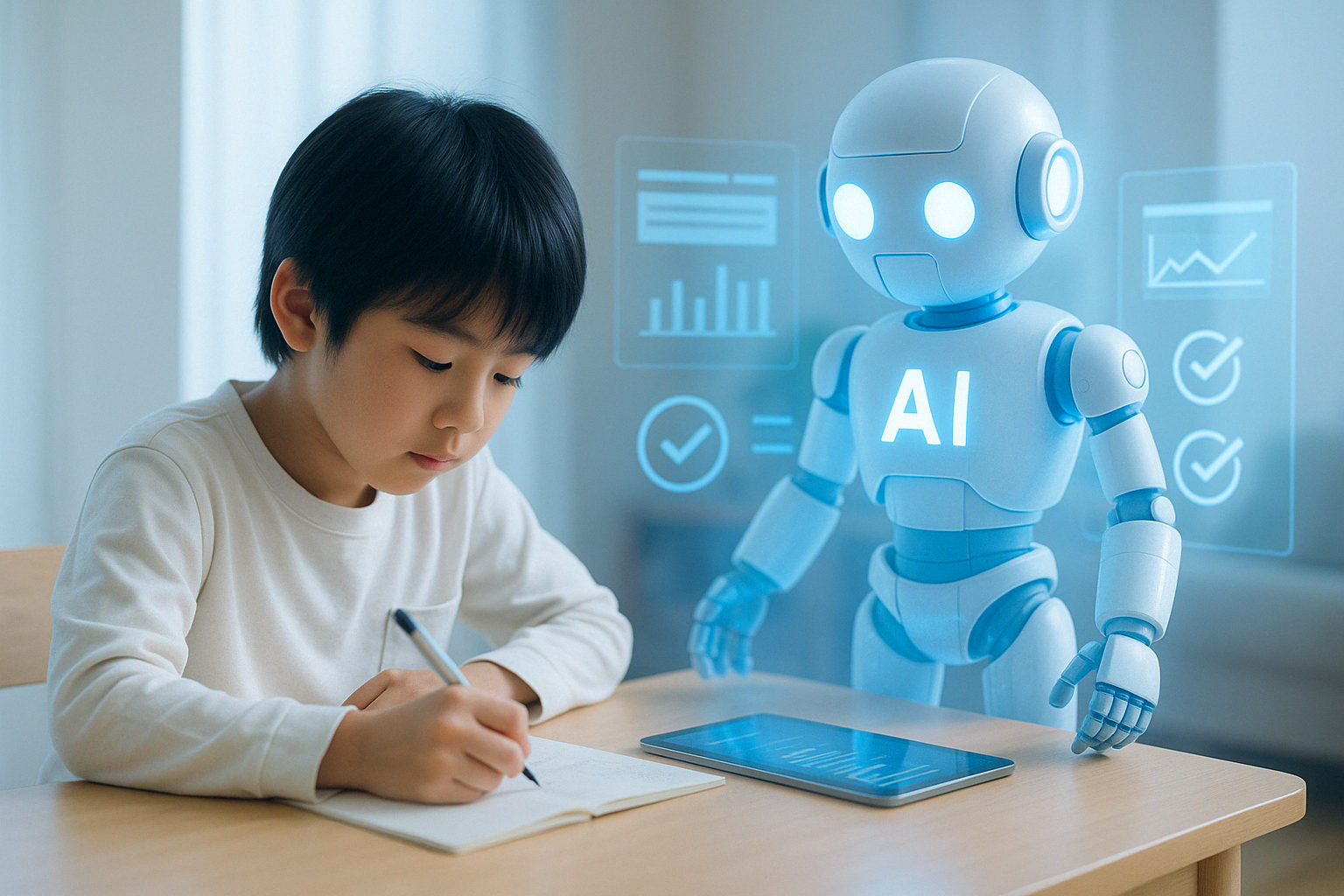 AIによる学習サポートの様子