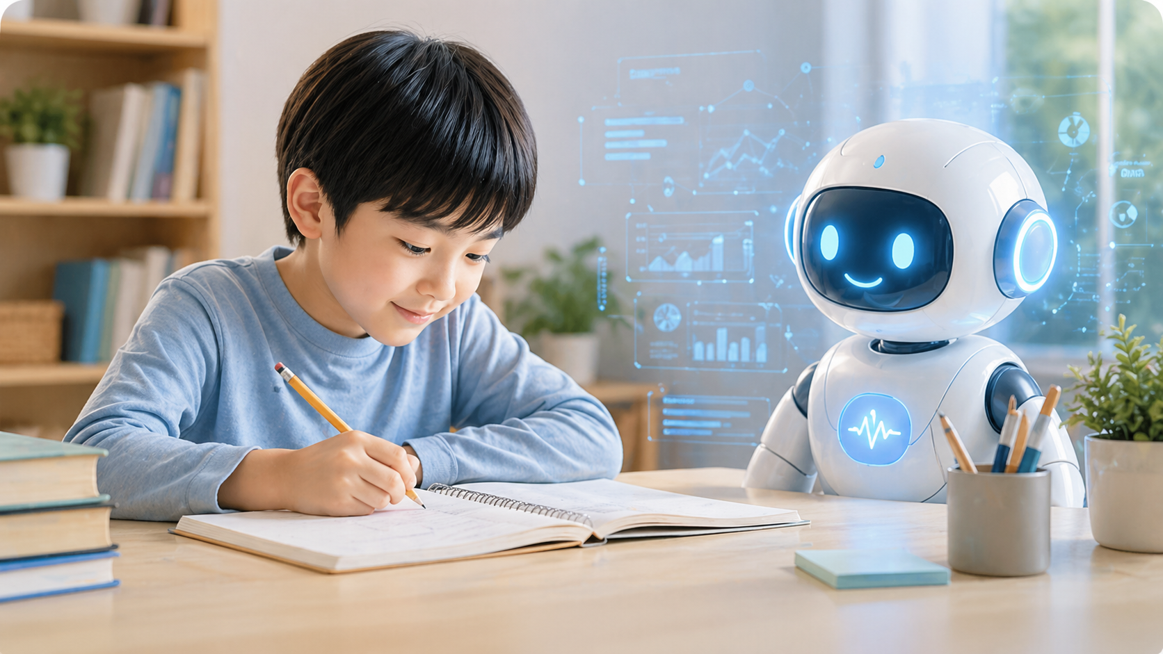 AIによる学習サポートの様子